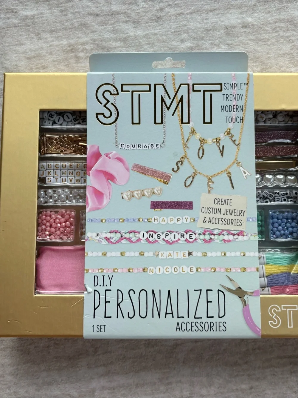 DIY Personalized Jewelry Kit -Letters, Charms, Beads, & more Accessory Set- NWT